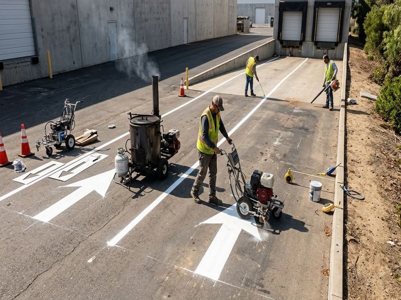 Parking Lot Striping Pavement Hickman Ca