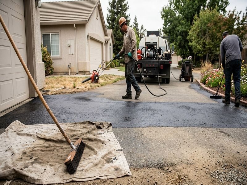 Residential Sealcoating Crack Repair Hickman Ca