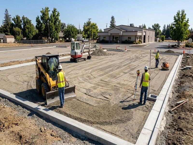 Site Grading Drainage Commercial Hickman Ca