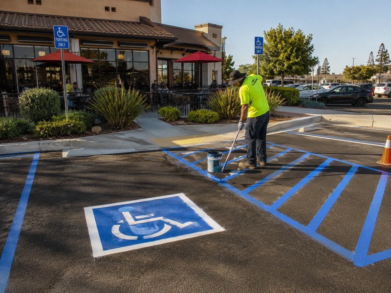 Accessible Stall Striping Municipal Modesto Ca