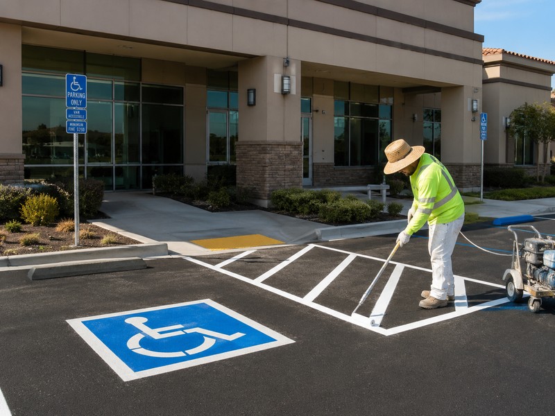 Accessible Stall Striping Retail Modesto Ca