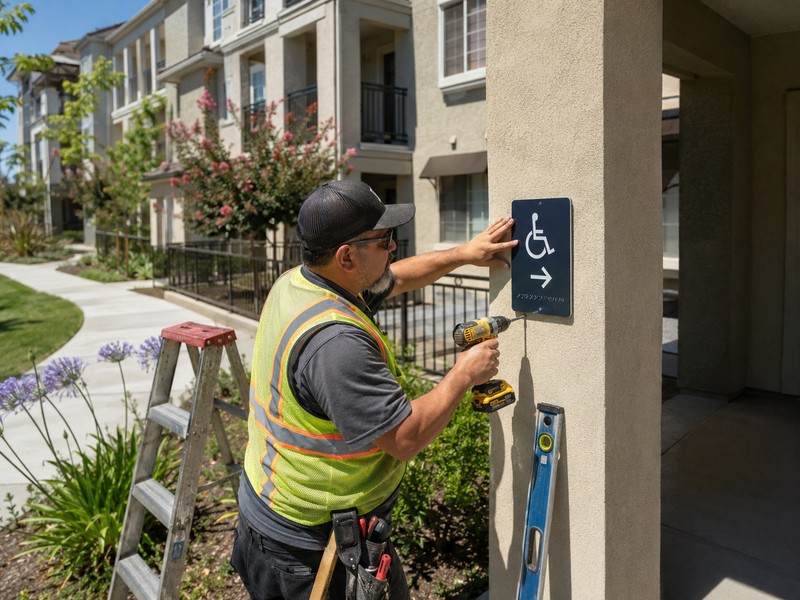 Tactile Signage Apartment Complexes Modesto Ca