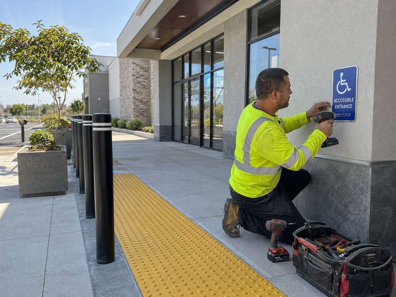 Tactile Signage Retail Properties Modesto Ca