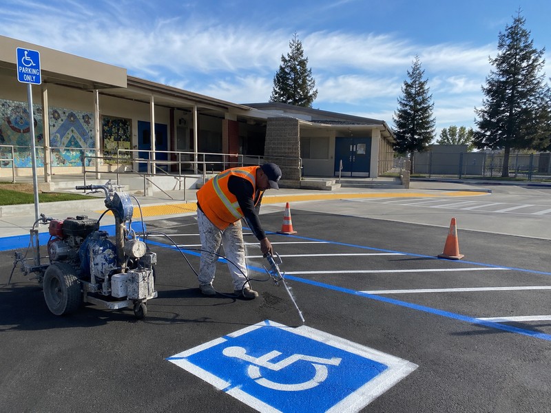 Ca Modesto Van Accessible Stall Striping