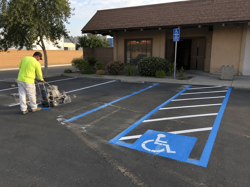 Modesto Ca Van Accessible Stall Striping