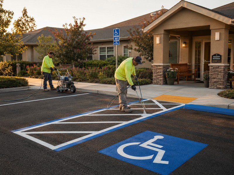 Modesto Van Accessible Stall Striping Ca