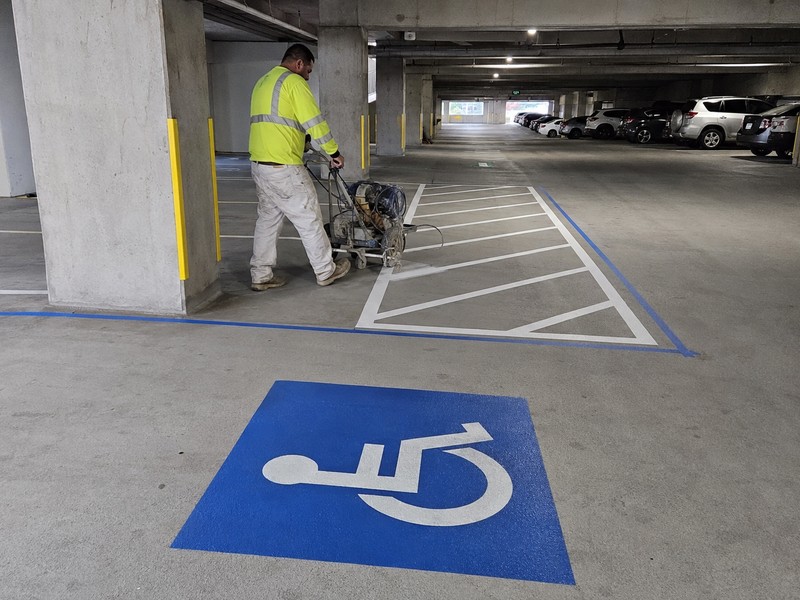 Stall Van Accessible Striping Modesto Ca