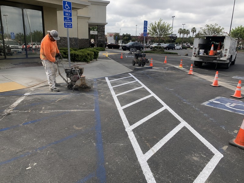 Striping Stall Accessible Van Modesto Ca
