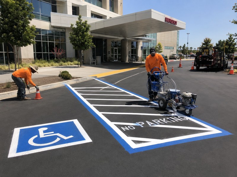 Van Accessible Stall Striping Ca Modesto