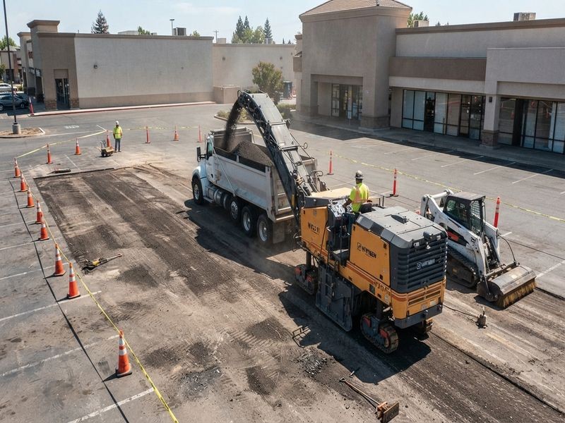Milling Municipal Lot Resurfacing Modesto Ca