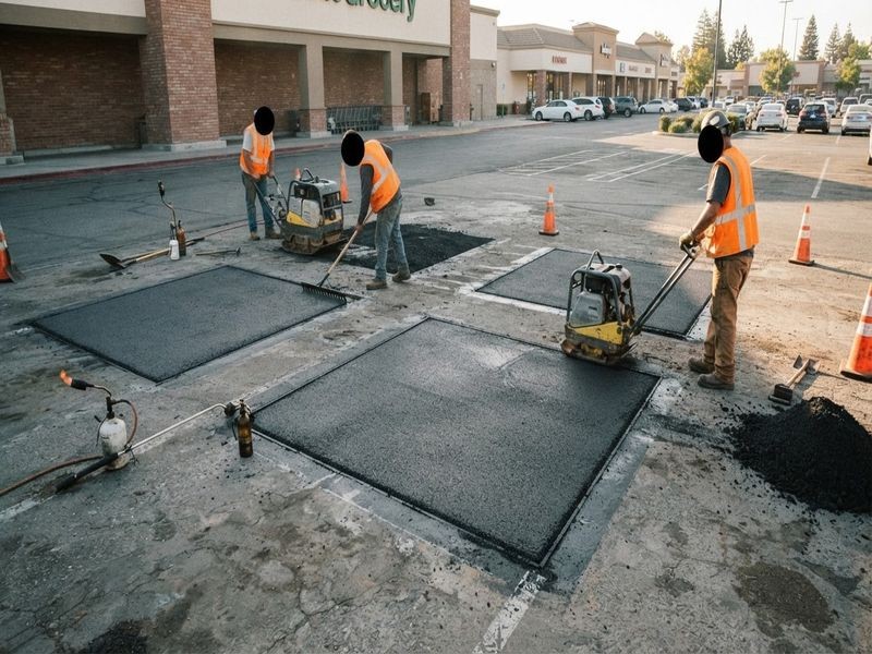 Pothole Repair Industrial Yards Modesto Ca