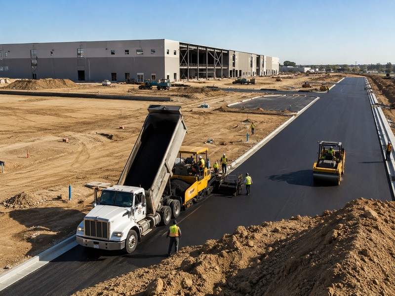Distribution Center Paving 24 Modesto Ca