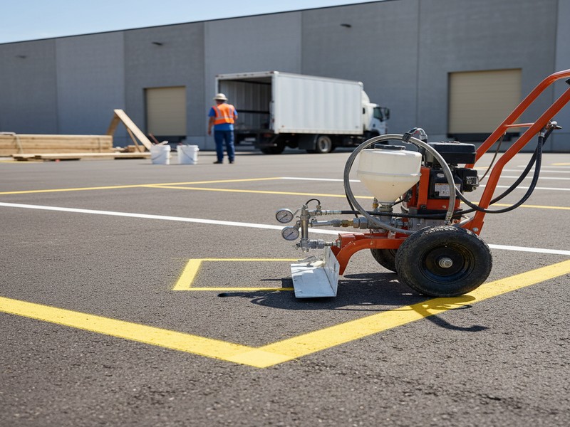 Single Loaded Aisle Striping Modesto Ca