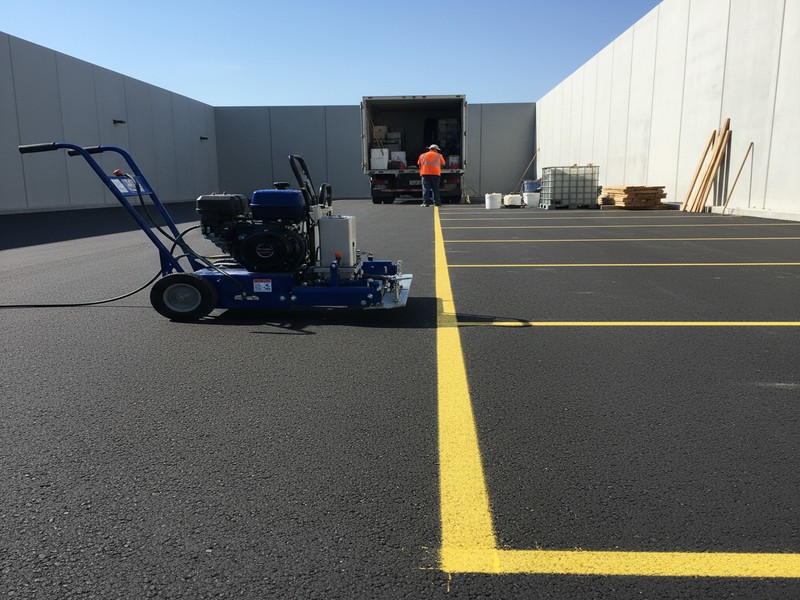 Striping Oversized Truck Stalls Modesto Ca
