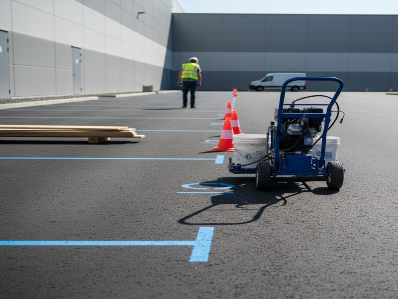 Ev Charging Stall Stenciling Modesto Ca