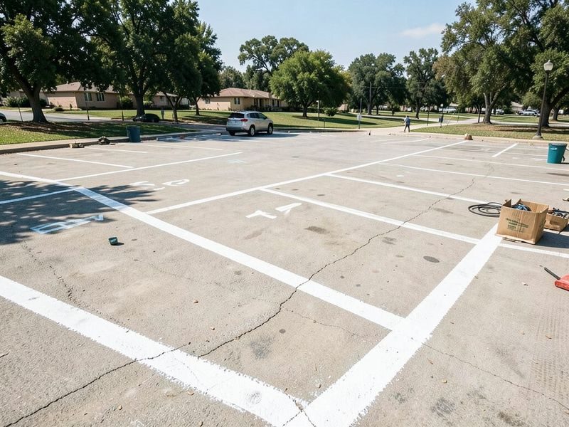 Restriping High Traffic Wear Modesto Ca