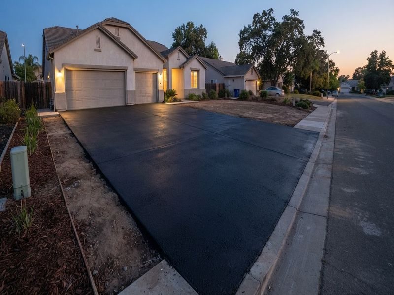 Long Rural Driveway Installation Modesto Ca