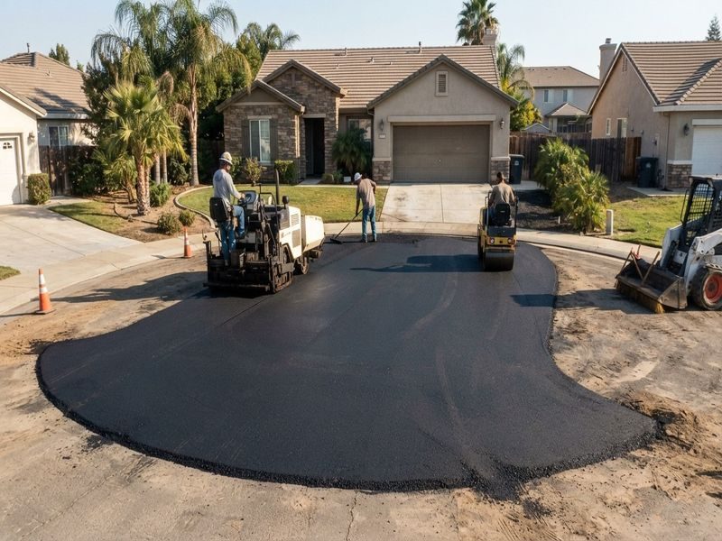 Hillside Home Driveway Paving Modesto Ca