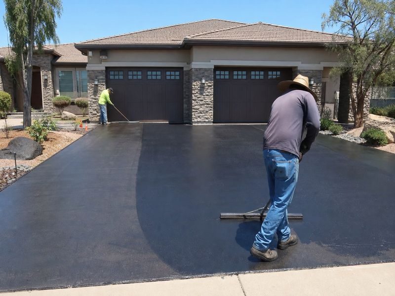 Sealcoating Long Rural Driveways Modesto Ca