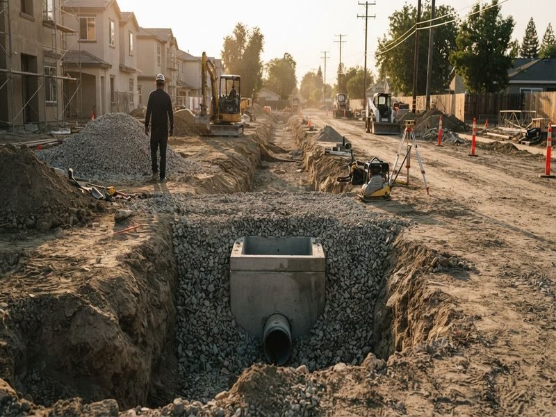 Catch Basin Installation Industrial Modesto Ca