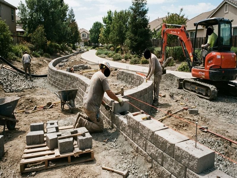 Retaining Wall Installation Hillside Modesto Ca