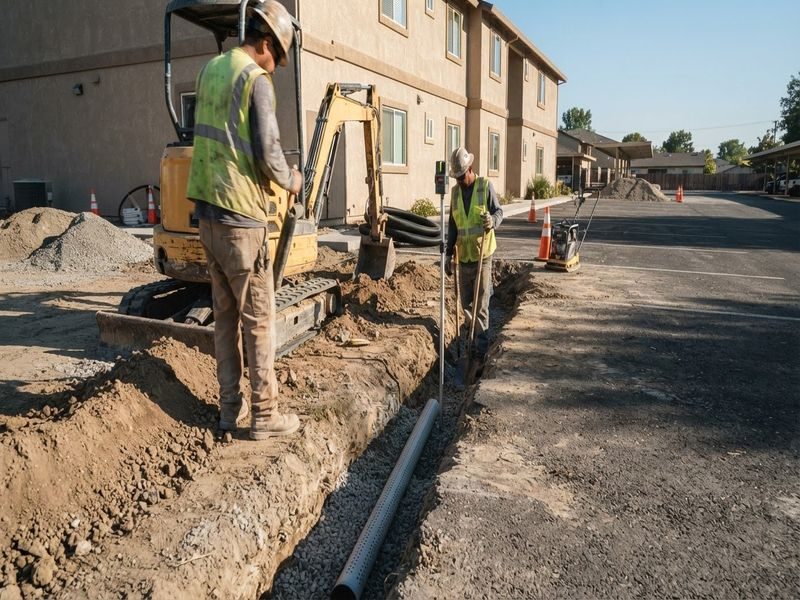 French Drain Installation Industrial Modesto Ca